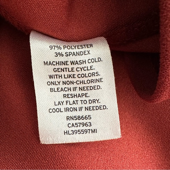 Chelsea 28 Women’s Mock-neck Long Sleeves Midi Dress Burnt Orange Size S - Picture 6 of 7